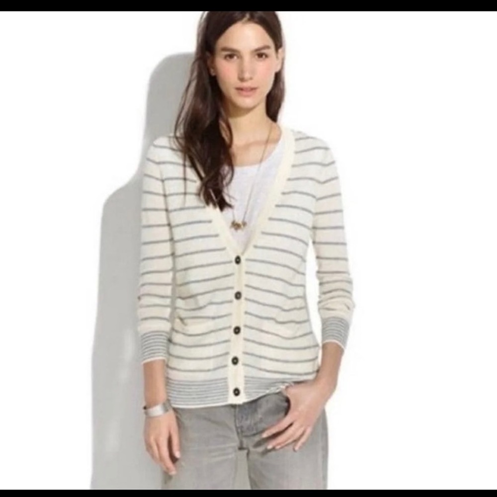 Madewell Stripped Pocket Cardigan Size S